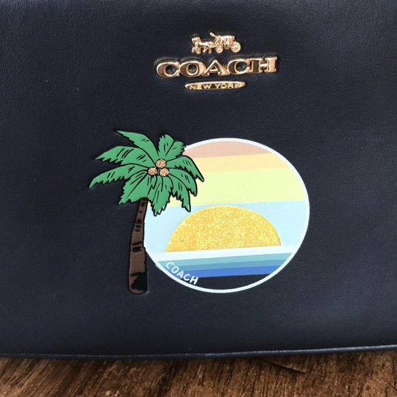 coach purse with palm tree